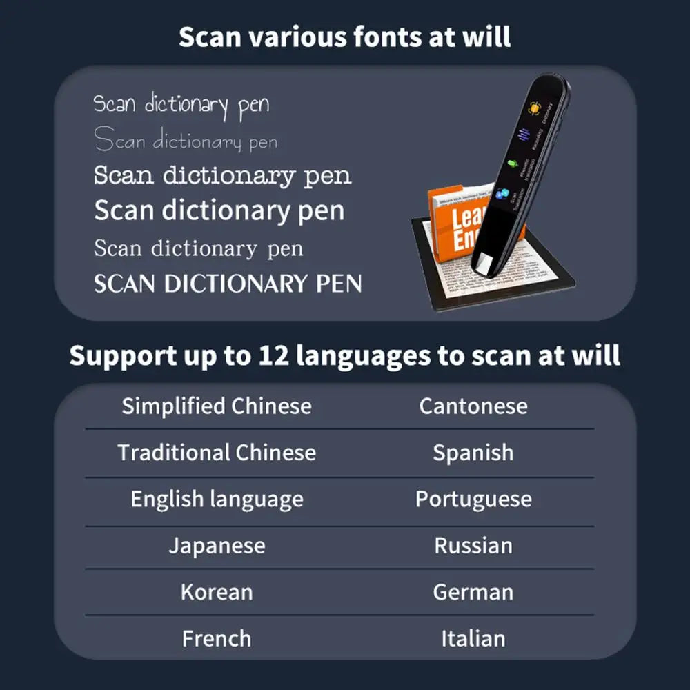 smart scanning translator pen
