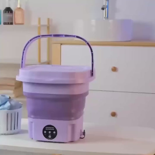Portable foldable washing machine